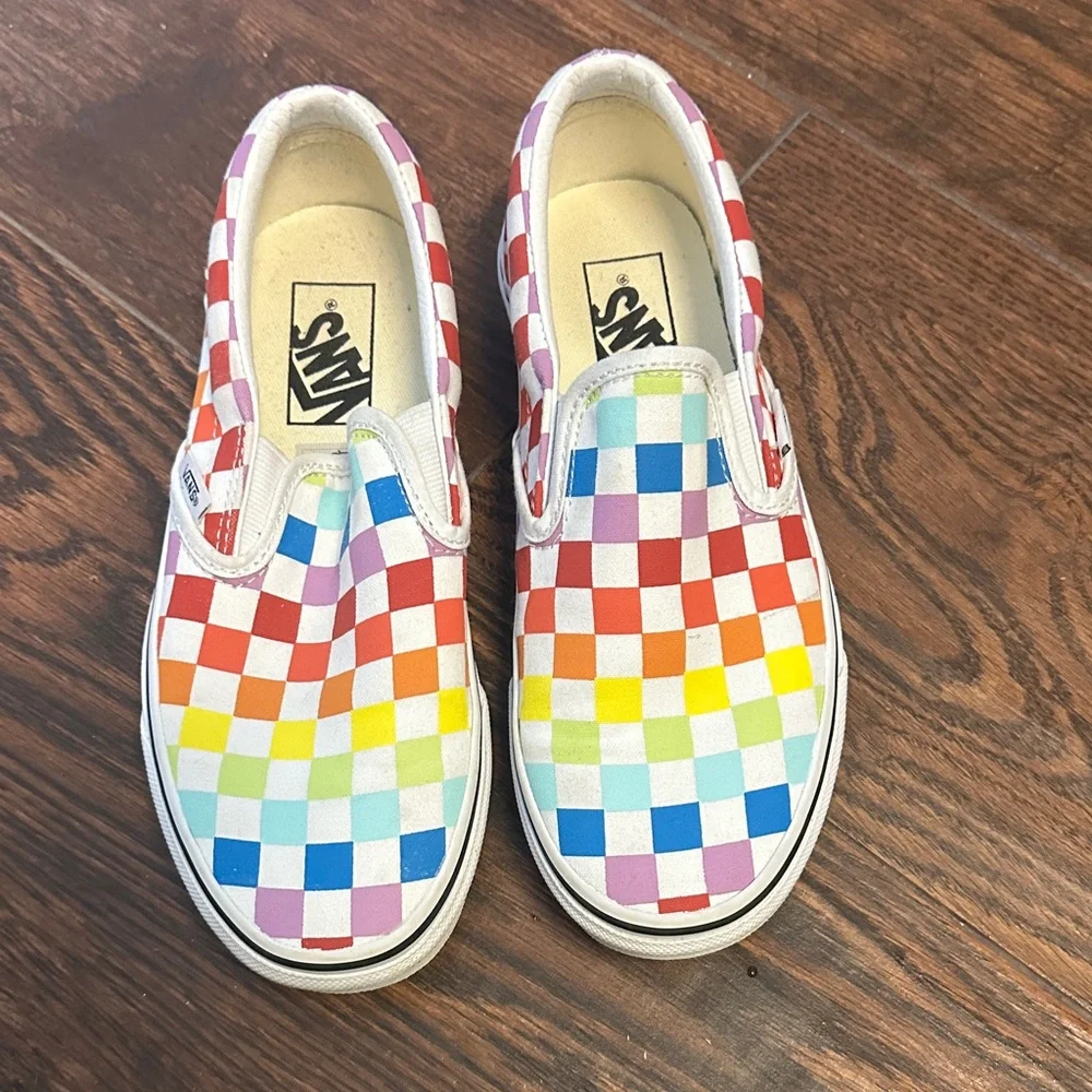 Vans Multicolor Checkered Slip-On Sneakers - Picture 4 of 6